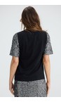Brave & True Black / Silver Sequin Ritz Sequin Jersey Top  