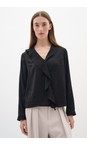 InWear Black  Auda Black Ruffle Blouse  