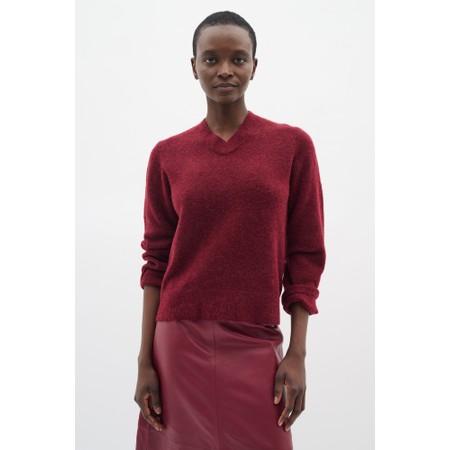 InWear Guni V-Neck Cabernet jumper - Red