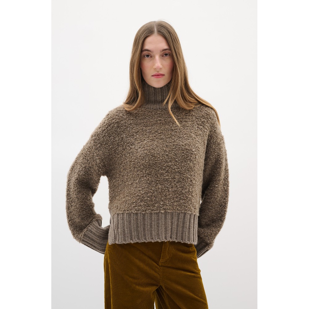 InWear Guo Sandy Grey Highneck Knit Sandy Grey Mel