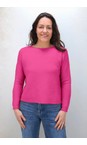 Amazing Woman Magenta Jenna Magenta Fine Rib Boat Neck Knit  