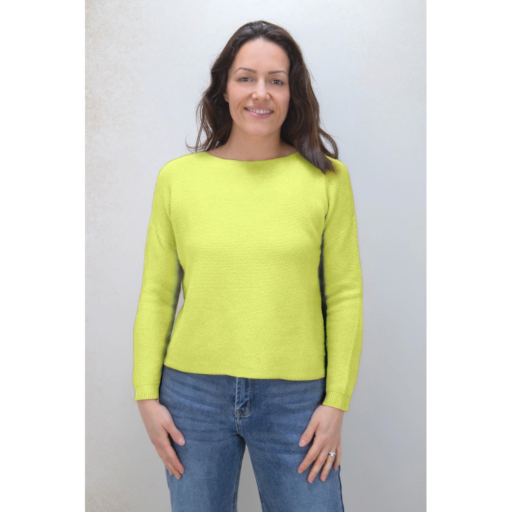 Amazing Woman Jenna Pistachio Fine Rib Boat Neck Knit Pistachio