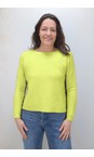 Amazing Woman Pistachio Jenna Pistachio Fine Rib Boat Neck Knit  