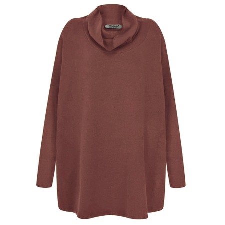 Mama B Oversized Bill U Cipolla Plain Fleece Jumper - Brown