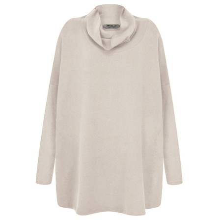 Mama B Oversized Bill U Lievito Plain Fleece Jumper - Off-White