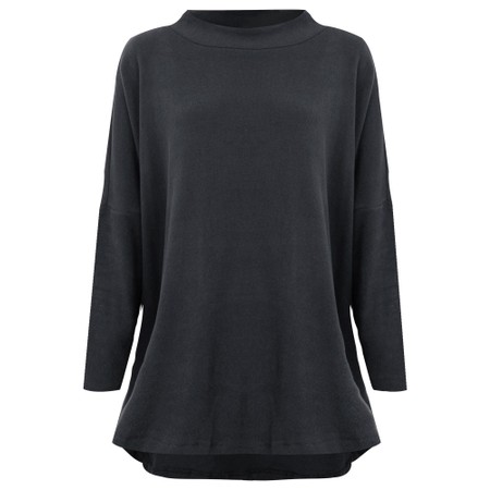 Mama B Spino U Antracite Relaxed Plain Fleece Top - Grey
