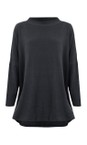 Mama B Antracite Spino U Antracite Relaxed Plain Fleece Top  