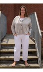 Amazing Woman White  Gina White Jersey Bubble Trouser  
