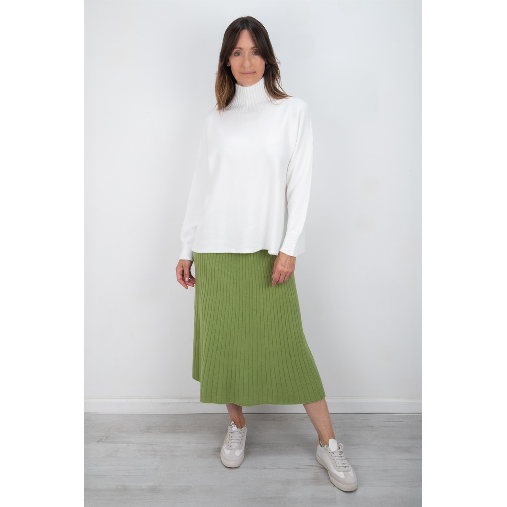 Amazing Woman Sachia Apple Ribbed Long Skirt Apple