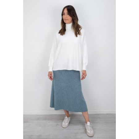 Amazing Woman Sachia Ribbed Long Skirt - Blue