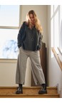 Henriette Steffensen Soft Black Oversized Soft Black Fleece Blouse with Necklace  