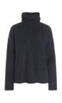 Henriette Steffensen Soft Black Polo Neck Soft Black Fleece Top  