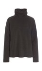 Henriette Steffensen Chokolate Polo Neck Chokolate Fleece Top  