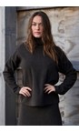 Henriette Steffensen Chokolate Polo Neck Chokolate Fleece Top  
