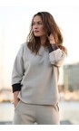 Henriette Steffensen Kit / Chokolate Contrast Hem Fleece Blouse  
