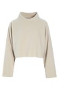 Henriette Steffensen Kit Crop Kit High Neck Fleece Top  