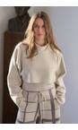 Henriette Steffensen Kit Crop Kit High Neck Fleece Top  