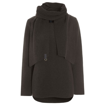 Henriette Steffensen Chokolate Fleece Blouse With Scarf - Brown