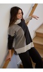 Henriette Steffensen Chokolate / Elephant / kit High Neck Patch Fleece Sweater  