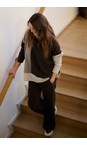 Henriette Steffensen Chokolate / Elephant / kit High Neck Patch Fleece Sweater  