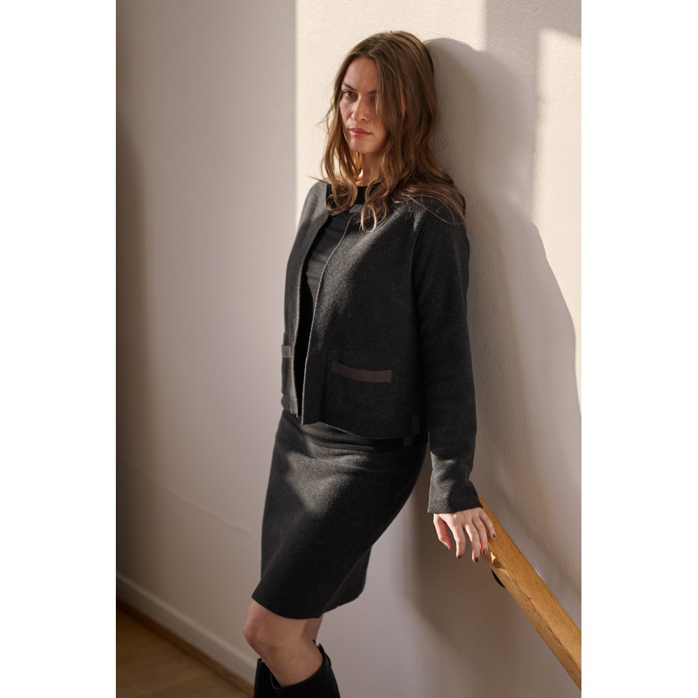 Henriette Steffensen Soft Black Short Fleece Skirt Soft Black