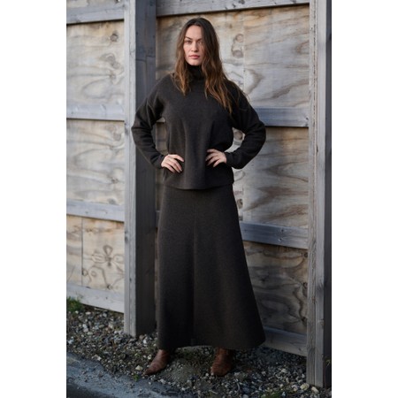 Henriette Steffensen Chokolate Long Fleece Skirt - Brown