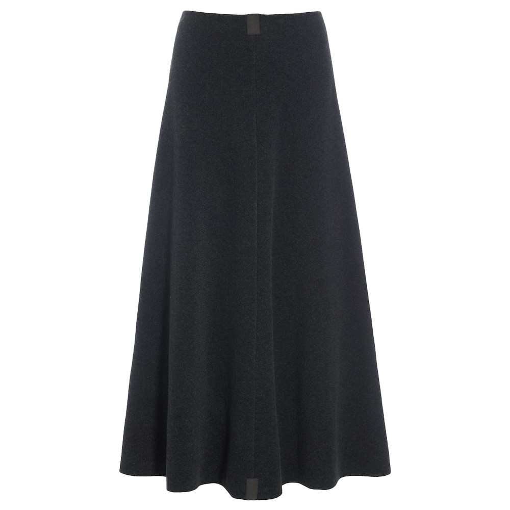 Henriette Steffensen Soft black Long Fleece Skirt Soft Black