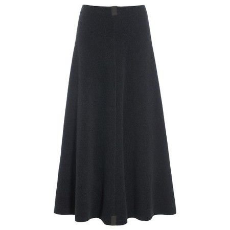 Henriette Steffensen Soft black Long Fleece Skirt - Black