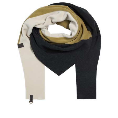 Henriette Steffensen No Waste Triangle Patch Fleece Scarf - Green