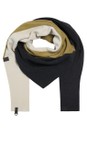 Henriette Steffensen Olive / Soft Black / Kit No Waste Triangle Patch Fleece Scarf  