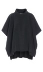 Henriette Steffensen Soft Black Soft Black High Neck Fleece Poncho  