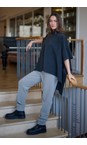 Henriette Steffensen Soft Black Soft Black High Neck Fleece Poncho  