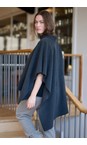 Henriette Steffensen Soft Black Soft Black High Neck Fleece Poncho  