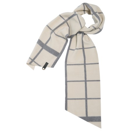 Henriette Steffensen Thin Clan Print Fleece Scarf - Beige