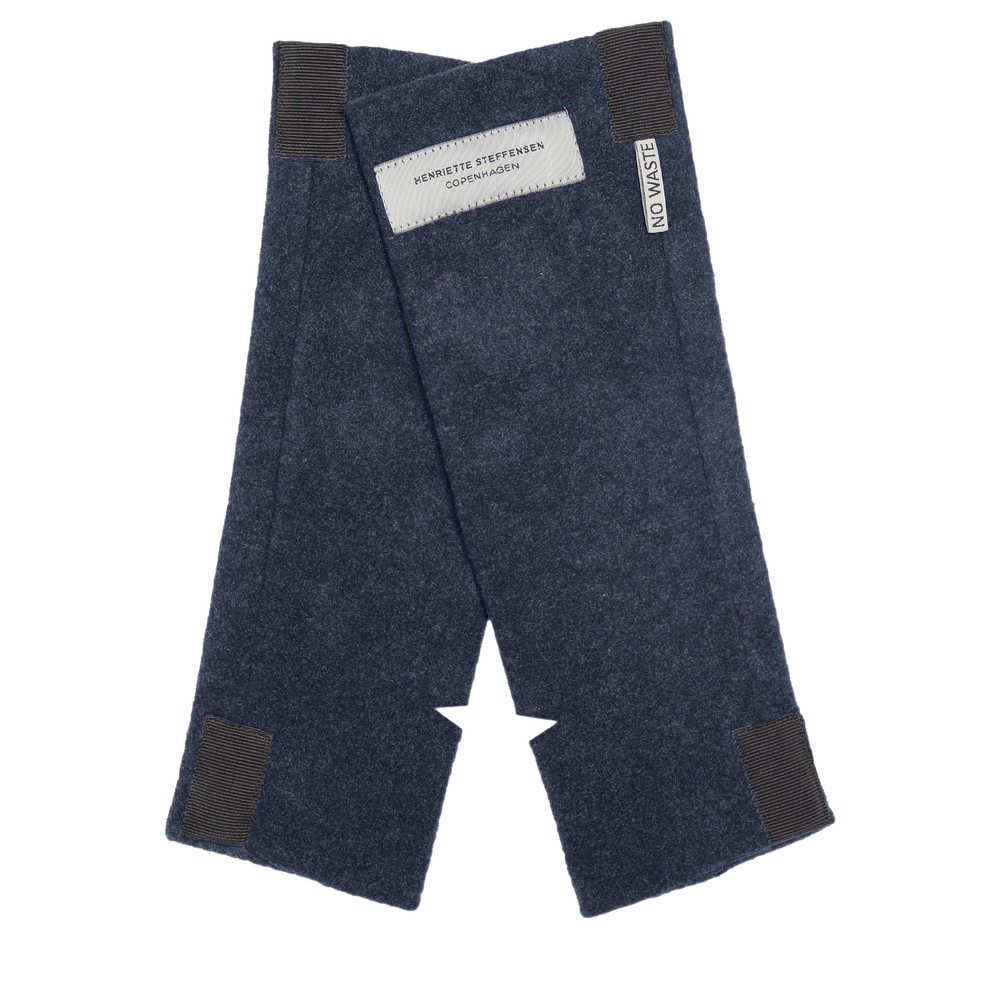Henriette Steffensen Evening Blue Fleece Wrist Warmers Evening Blue