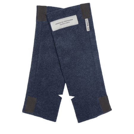 Henriette Steffensen Evening Blue Fleece Wrist Warmers - Blue