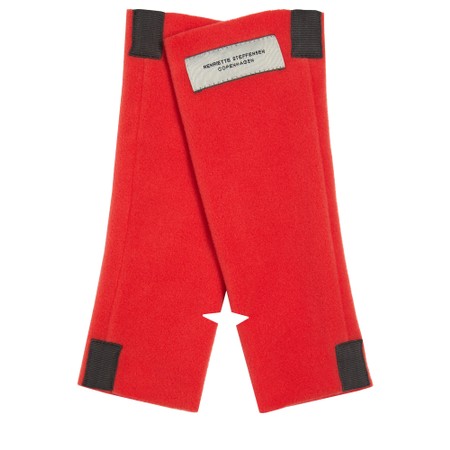 Henriette Steffensen Tomato Fleece Wrist Warmers - Red