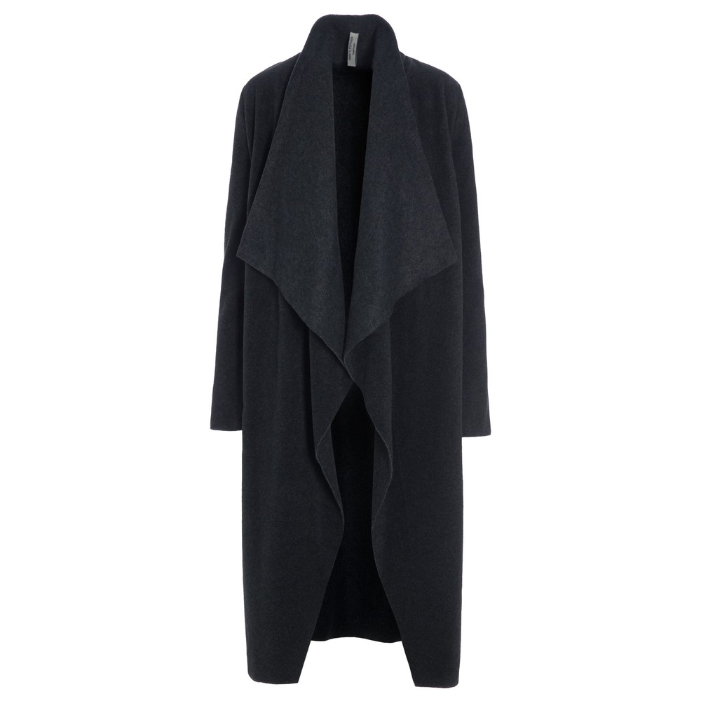 Henriette Steffensen Waterfall Fleece Soft Black Cardigan Soft Black