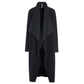 Waterfall Fleece Soft Black Cardigan