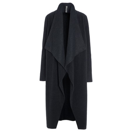 Henriette Steffensen Waterfall Fleece Soft Black Cardigan - Black