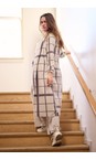 Henriette Steffensen Clan Print Kit High Neck Clan Print Fleece Cardigan  