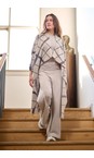 Henriette Steffensen Clan Print Kit High Neck Clan Print Fleece Cardigan  