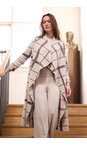 Henriette Steffensen Clan Print Kit High Neck Clan Print Fleece Cardigan  