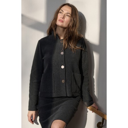 Henriette Steffensen Soft Black Fleece Jacket - Black