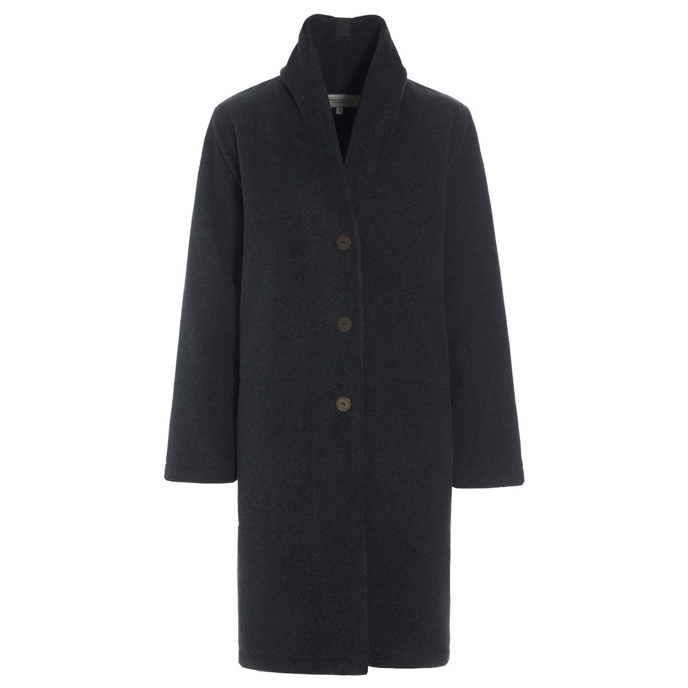 Henriette Steffensen Soft Black Double Fleece Coat Soft Black