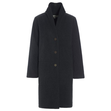 Henriette Steffensen Soft Black Double Fleece Coat - Black