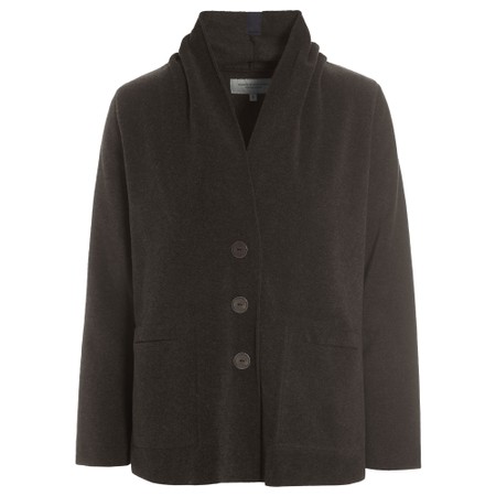Henriette Steffensen Chokolate Short Recycled Fleece Cardigan - Brown