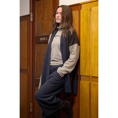 Henriette Steffensen Blue Patch Fleece Cardigan - Blue