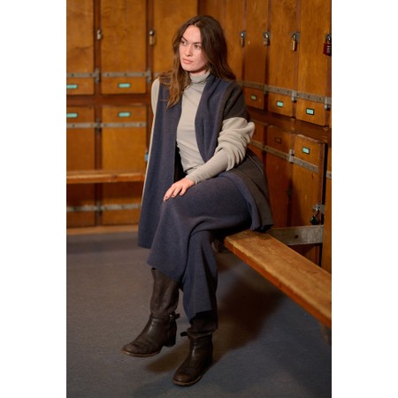 Henriette Steffensen Blue Patch Fleece Cardigan - Blue