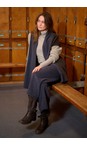 Henriette Steffensen Evening Blue / Chokolate / Elephant Blue Patch Fleece Cardigan  
